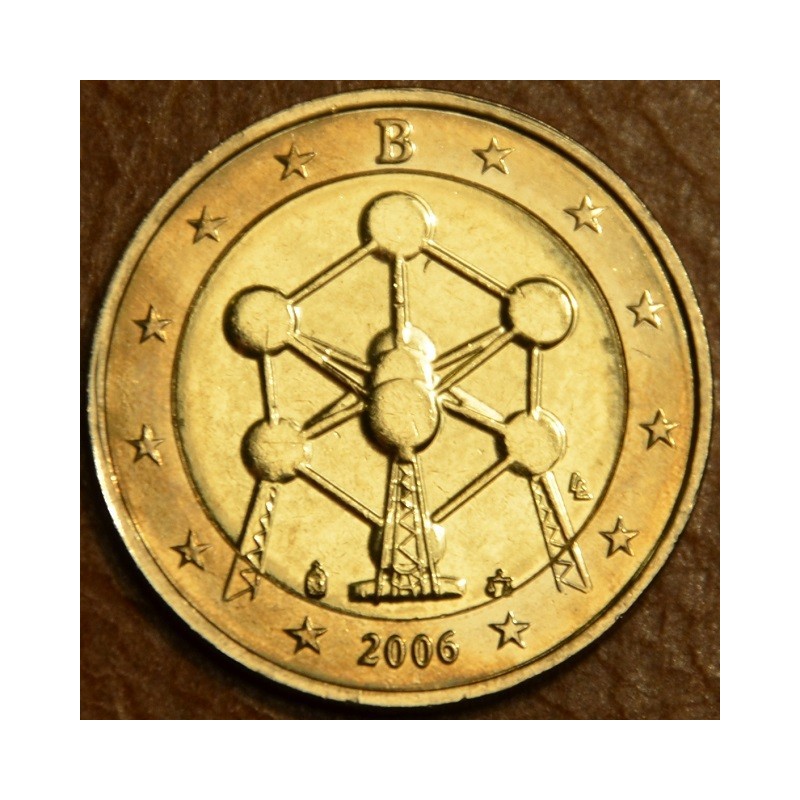 Euromince mince Poškodená 2 Euro Belgicko 2006 - Atómium
