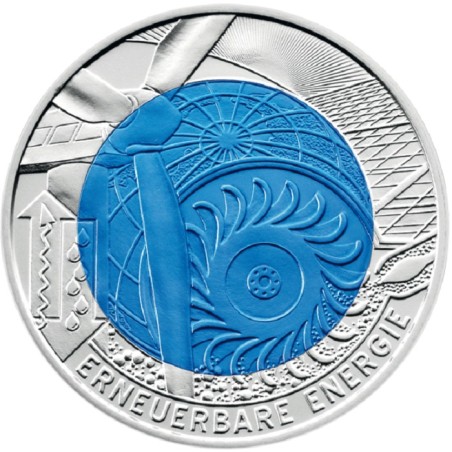 eurocoin eurocoins 25 Euro Austria 2010 - silver niobium coin Renew...