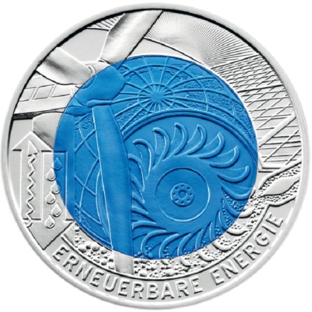 Euromince mince 25 Euro Rakúsko 2010 - strieborná niobium minca Obn...