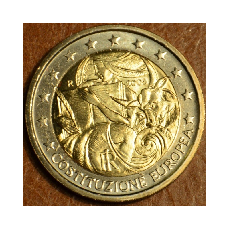 Euromince mince 2 Euro Taliansko 2005 - 1. výročie podpísania Európ...