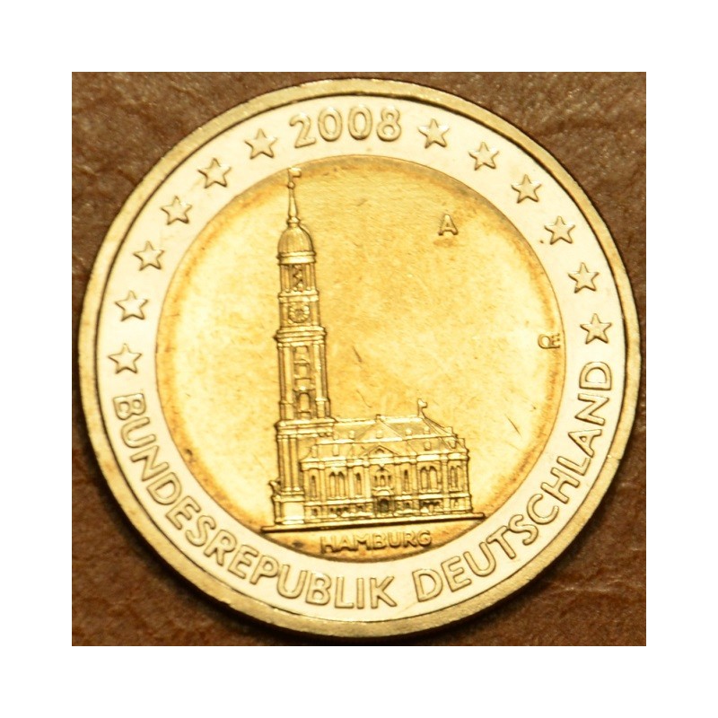 euroerme érme 2 Euro Németország 2008 \\"A\\" Hamburg: Szent Mihály...