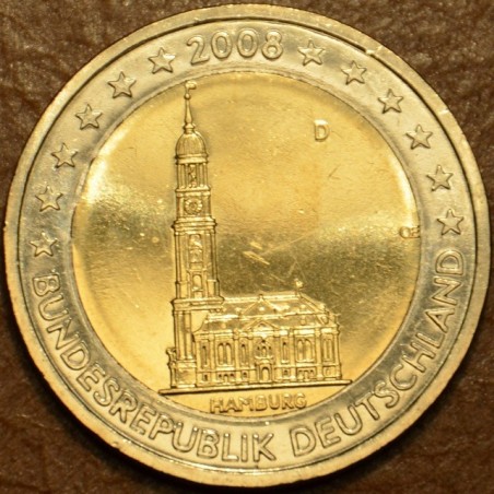 eurocoin eurocoins 2 Euro Germany 2008 \\"D\\" Hamburg: St. Michael...