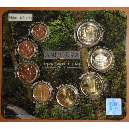 Euromince mince Sada 8 mincí Andorra 2016 (BU)