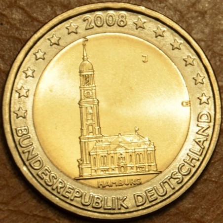 euroerme érme 2 Euro Németország 2008 \\"J\\" Hamburg: Szent Mihály...