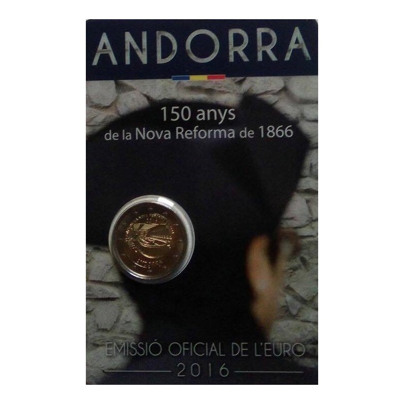 eurocoin eurocoins 2 Euro Andorra 2016 - New reforms (BU card)