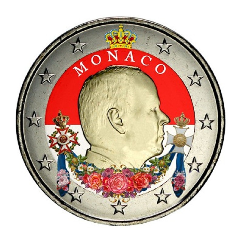 eurocoin eurocoins 2 Euro Monaco 2015 (colored UNC)