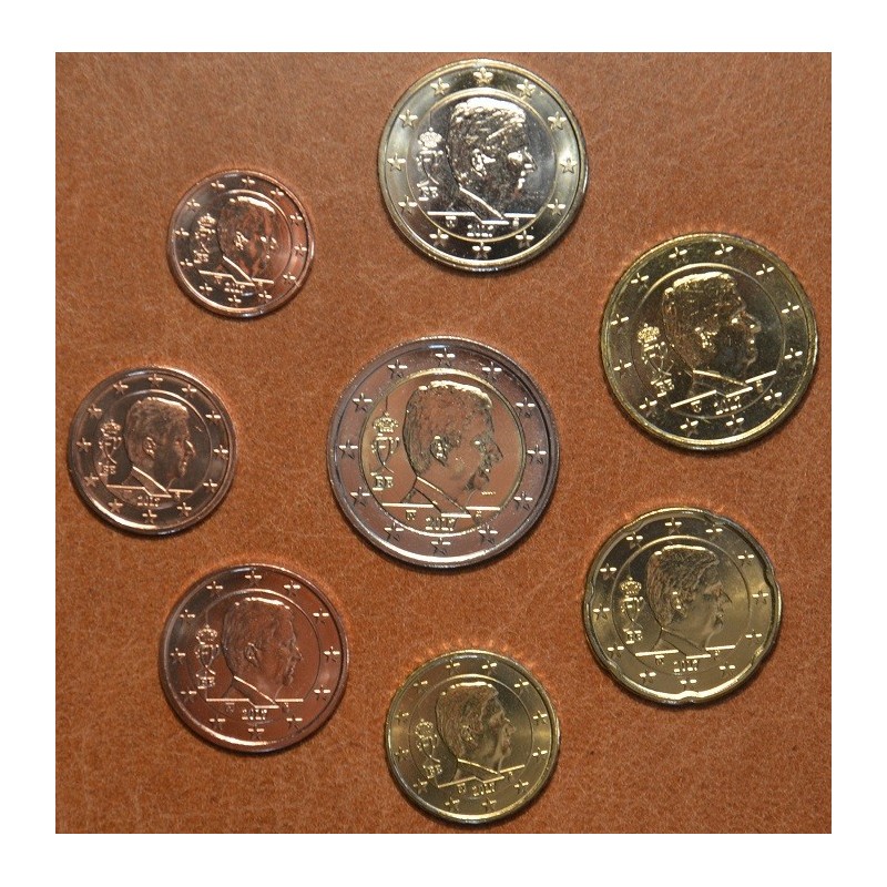 Euromince mince Belgicko 2017 sada 8 mincí Kráľ Filip (UNC)