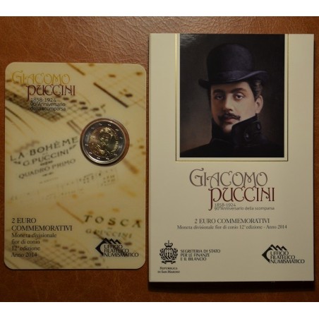 euroerme érme 2 Euro San Marino 2014 - Giacomo Puccini halálának 90...