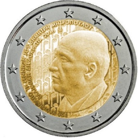 euroerme érme Sérült 2 Euro Görögország 2016 - Dimitri Mitropoulos ...