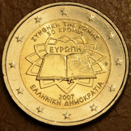 Euromince mince Poškodená 2 Euro Grécko 2007 - 50 rokov Rímskej zml...