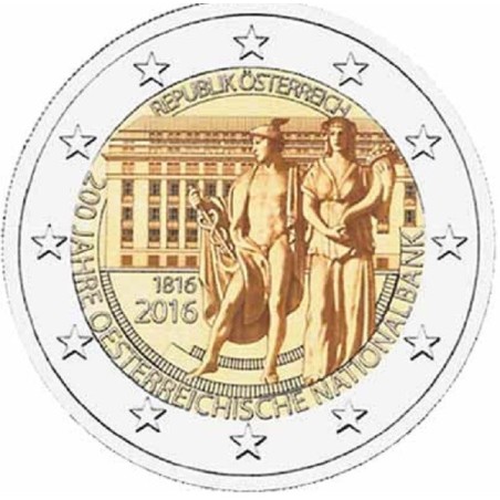 Euromince mince Poškodená 2 Euro Rakúsko 2016 - 200 rokov Rakúskej ...