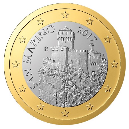 Euromince mince 1 Euro San Marino 2017 - Druhá veža (UNC)