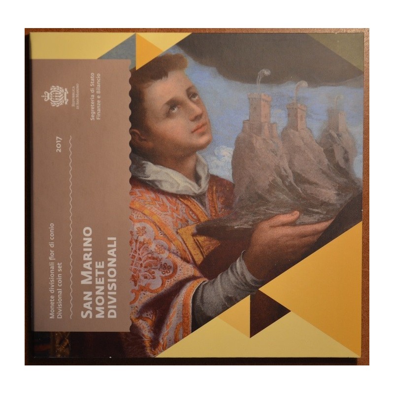 eurocoin eurocoins San Marino 2017 set with new design of coins (BU)