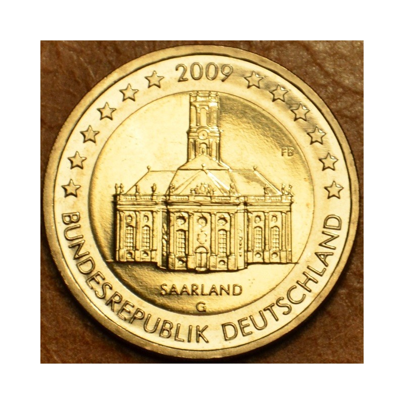 Euromince mince 2 Euro Nemecko 2009 \\"G\\" Sársko: Kostol Ludwigsk...