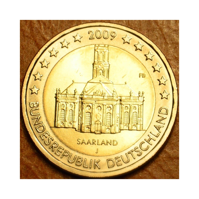 euroerme érme 2 Euro Németország 2009 \\"J\\" Saarland: Ludwigskirc...