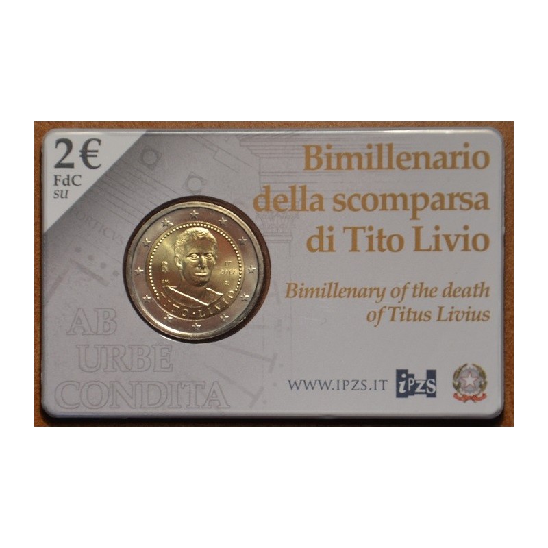 Euromince mince 2 Euro Taliansko 2017 - Tito Livio (BU karta)