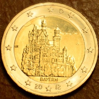 Euromince mince 2 Euro Nemecko 2012 \\"A\\" Bavorsko: Neuschwanstei...