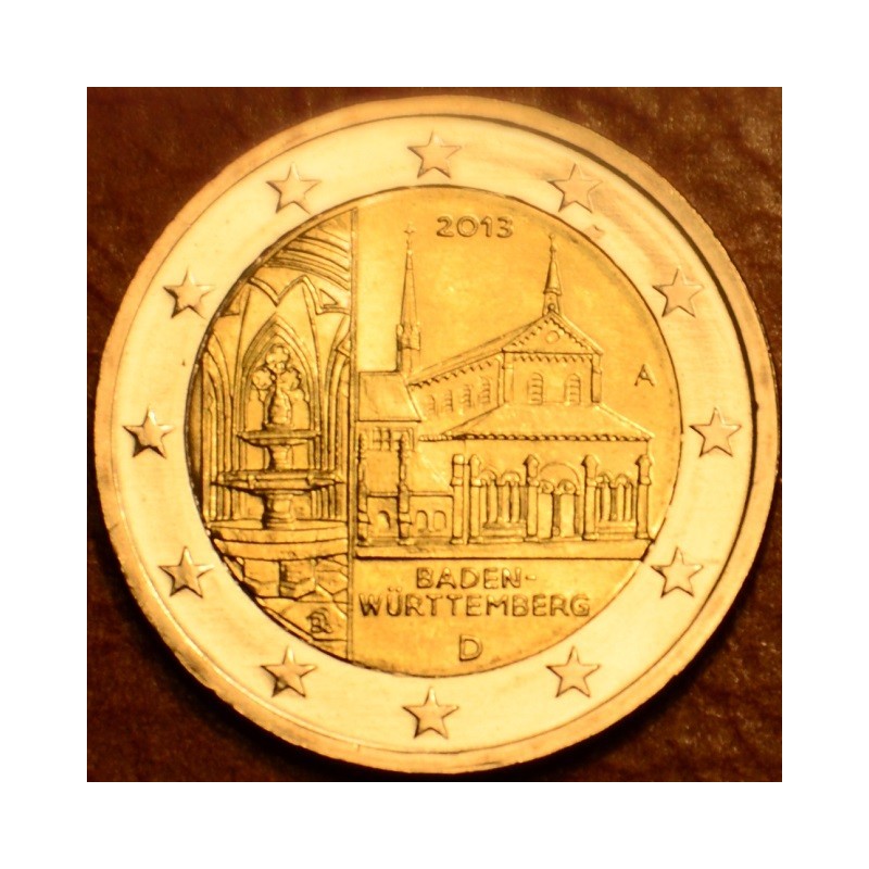 Euromince mince 2 Euro Nemecko 2013 \\"A\\" Baden-Württemberg: Klos...