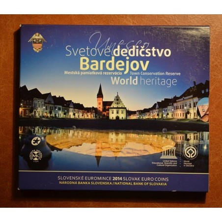 Euromince mince Súbor Slovenských mincí 2014 \\"UNESCO - Bardejov\\"