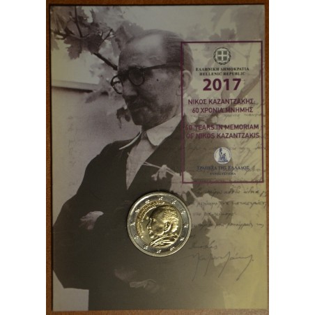 eurocoin eurocoins 2 Euro Greece 2017 - Nikos Kazantzakis (BU card)
