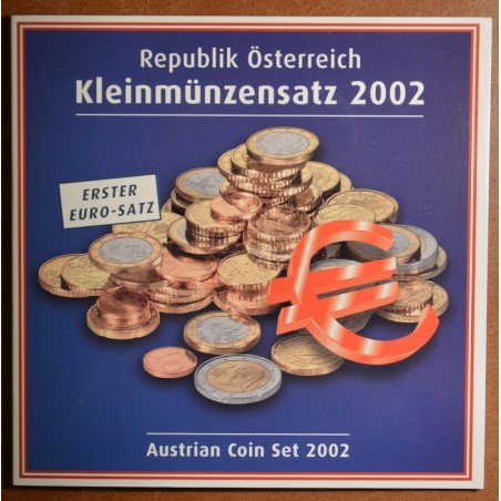eurocoin eurocoins Austria 2002 set of 8 coins (BU)