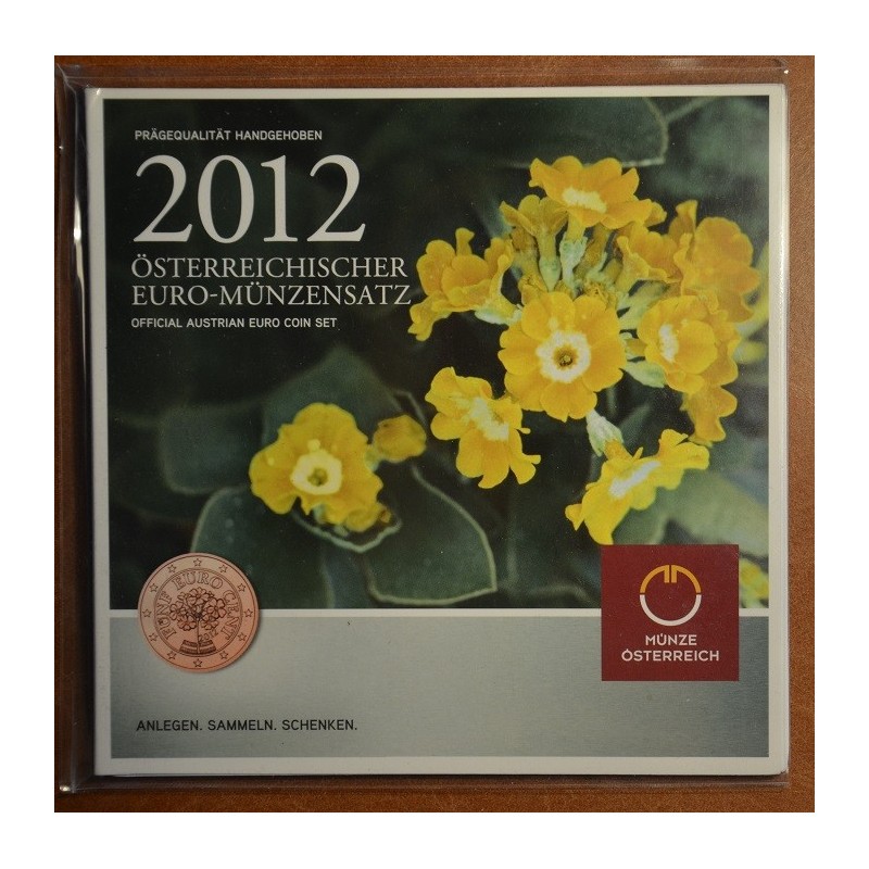 Euromince mince Rakúsko 2012 sada 8 mincí (BU)