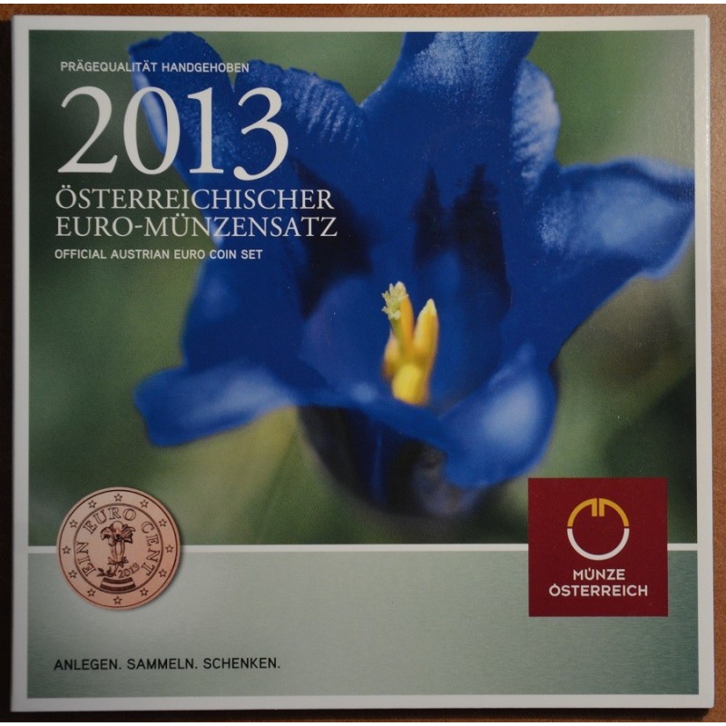 Euromince mince Rakúsko 2013 sada 8 mincí (BU)