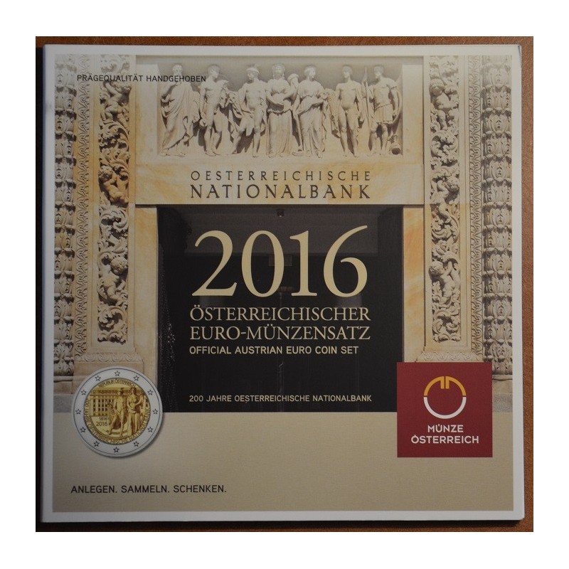 Euromince mince Rakúsko 2016 sada 8 mincí (BU)