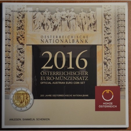 Euromince mince Rakúsko 2016 sada 8 mincí (BU)