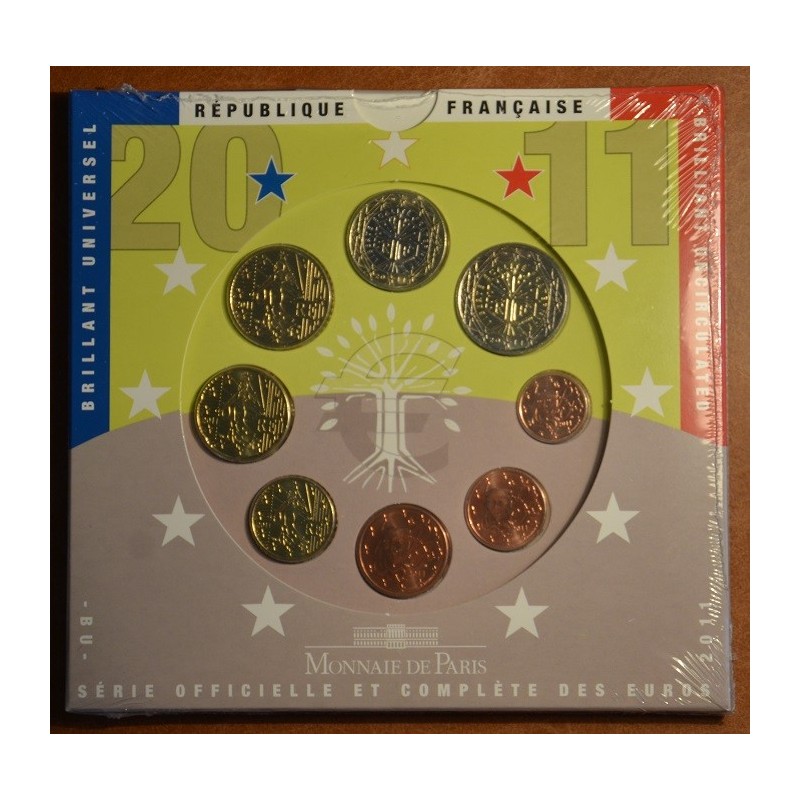 Euromince mince Francúzsko 2011 sada 8 euromincí (BU)