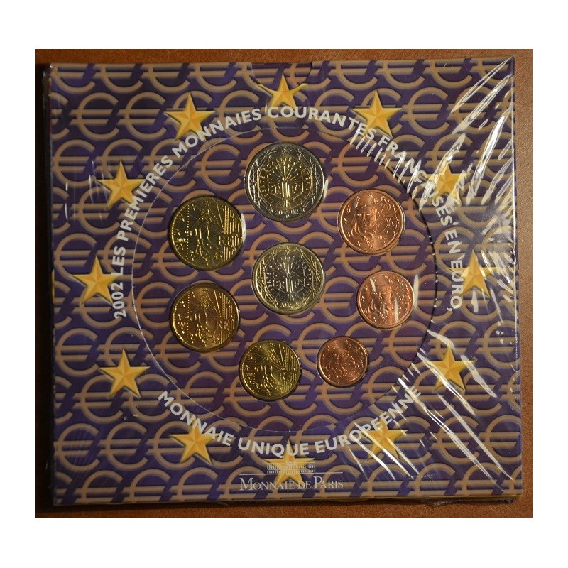 eurocoin eurocoins France 2002 set of 8 eurocoins (BU)