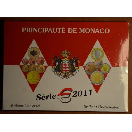 eurocoin eurocoins Monaco 2011 set of 9 coins (BU)