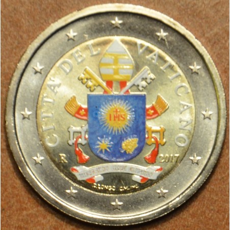 euroerme érme 2 Euro Vatikán 2017 (színezett UNC)