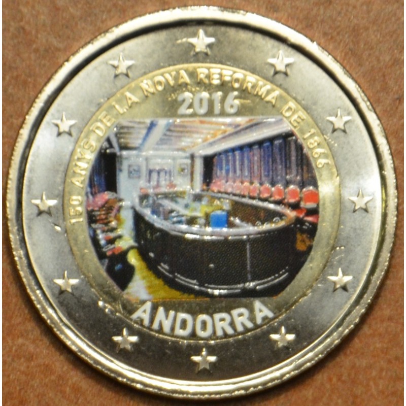 eurocoin eurocoins 2 Euro Andorra 2016 - New reforms (colored UNC)