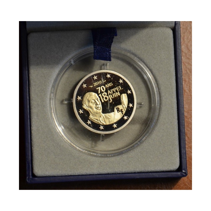 Euromince mince 2 Euro Francúzsko 2010 - 70. výročie výzvy generála...