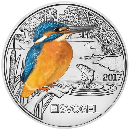 eurocoin eurocoins 3 Euro Austria 2017 Kingfischer (UNC)