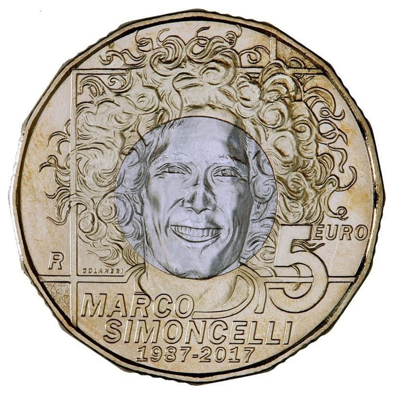 Euromince mince 5 Euro San Marino 2017 - Marco Simoncelli (UNC)