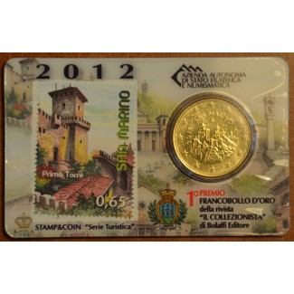 Euromince mince 50 cent San Marino 2012 + známka I. (BU)