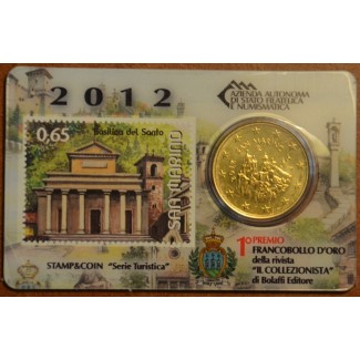 Euromince mince 50 cent San Marino 2012 + známka IV. (BU)