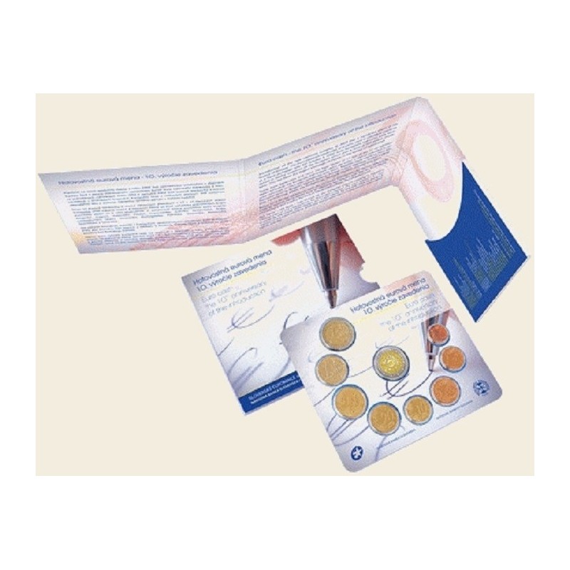 euroerme érme Szlovák 8 részes forgalmi sor 2012 - Az Euro 10 éve (BU)