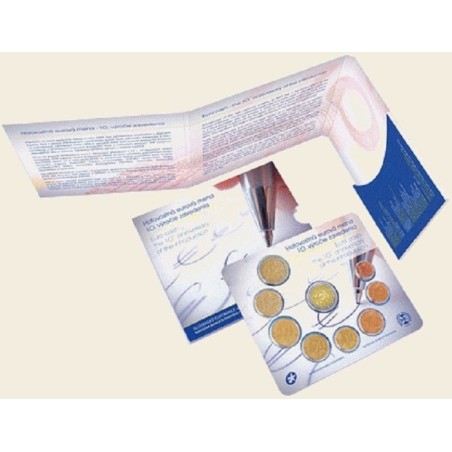 eurocoin eurocoins Set of 8 Slovak coins 2012 - Ten year of Euro (BU)