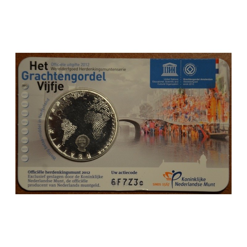 euroerme érme 5 Euro Hollandia 2012 - Grachtengordel (BU kártya)