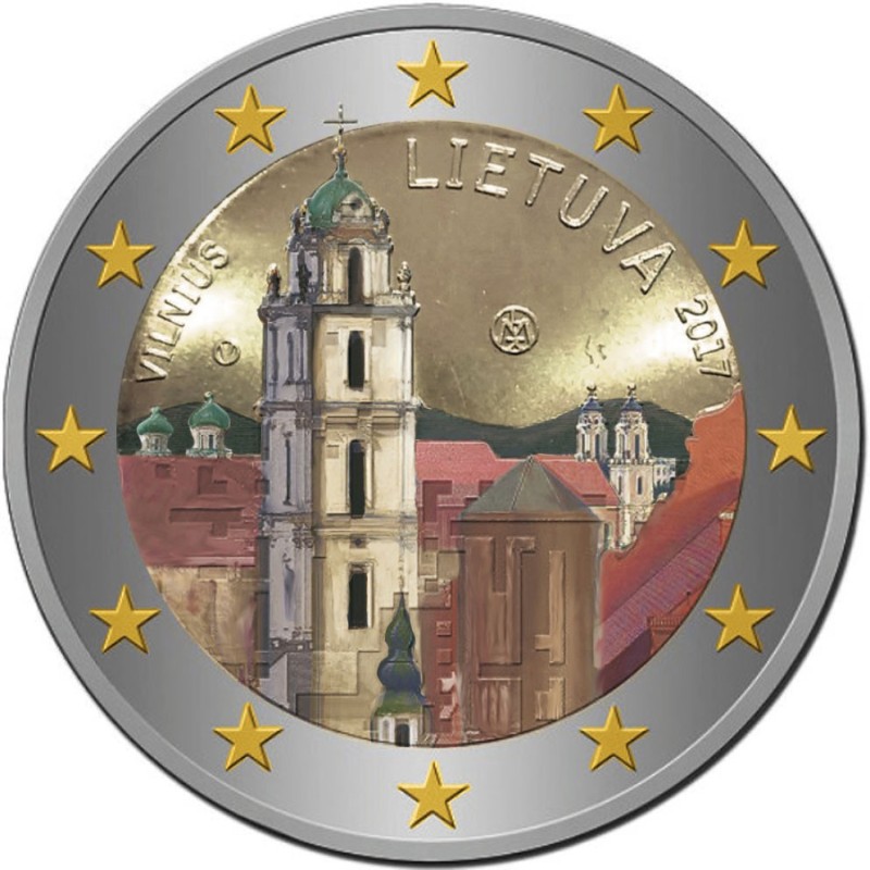 eurocoin eurocoins 2 Euro Lithuania 2017 - Vilnius (colored UNC)