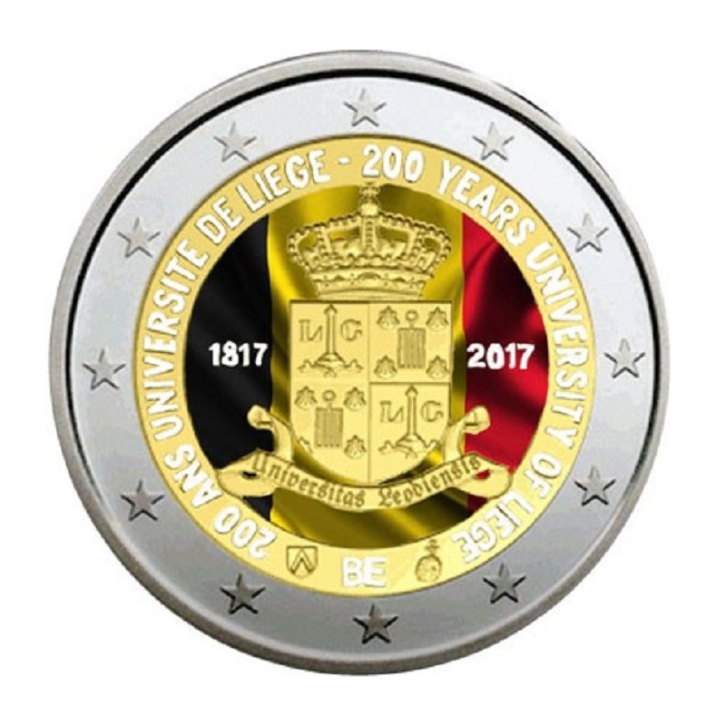 Euromince mince 2 Euro Belgicko 2017 - Univerzita v Liege II. (fare...