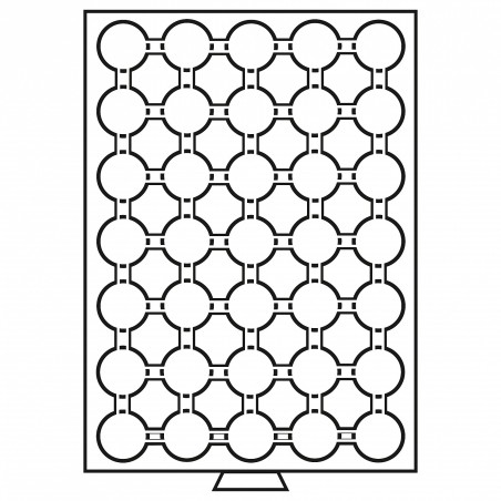 eurocoin eurocoins Grey/red Leuchtturm plastic box for 35 capsulas ...