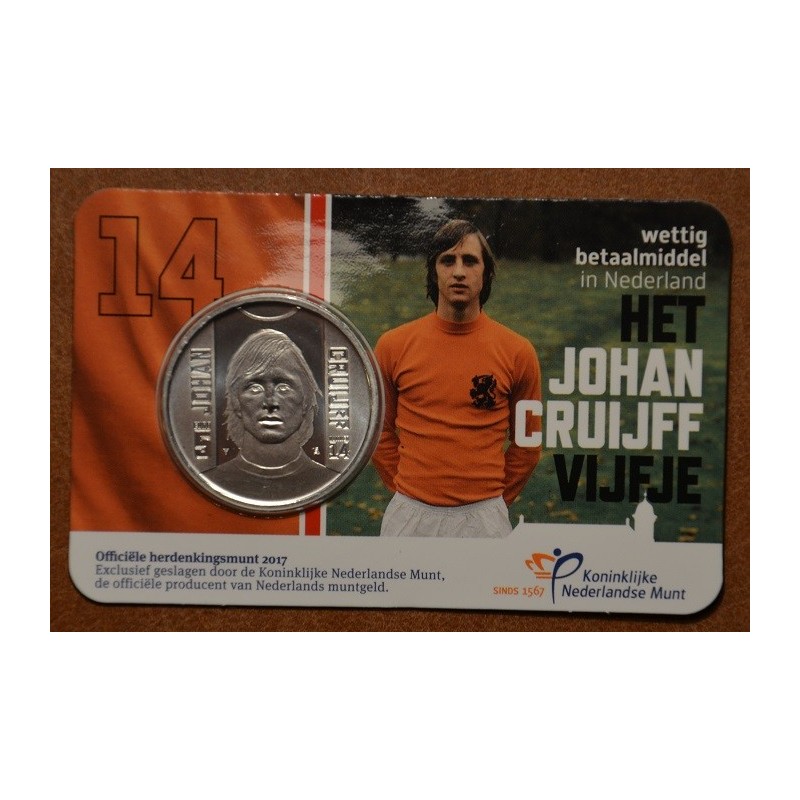 eurocoin eurocoins 5 Euro Netherlands 2017 - Johan Cruijff (UNC)