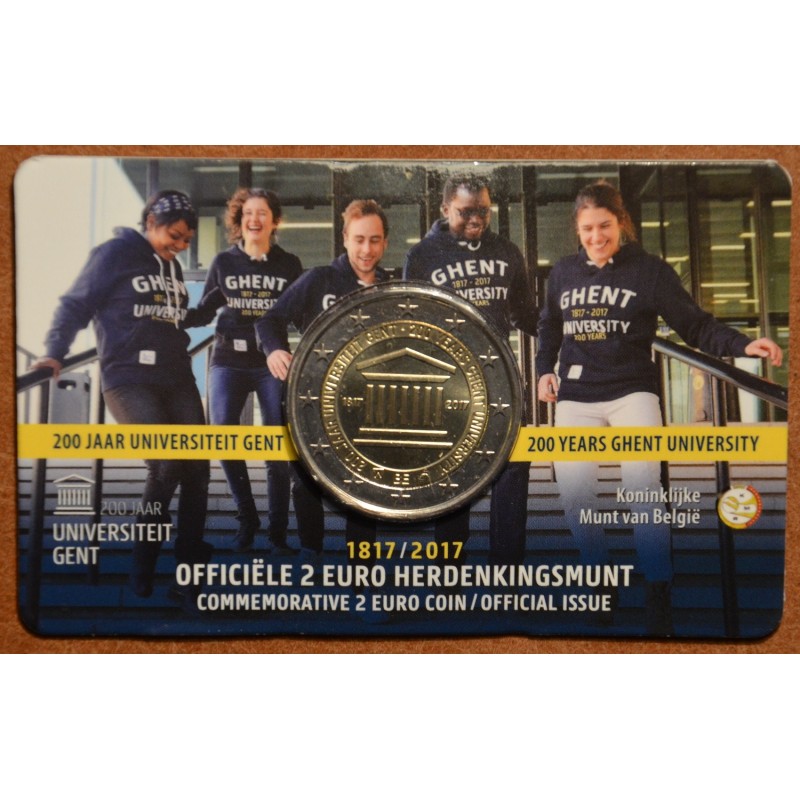 euroerme érme 2 Euro Belgium 2017 - A Gent-i egyetem (BU kártya hol...