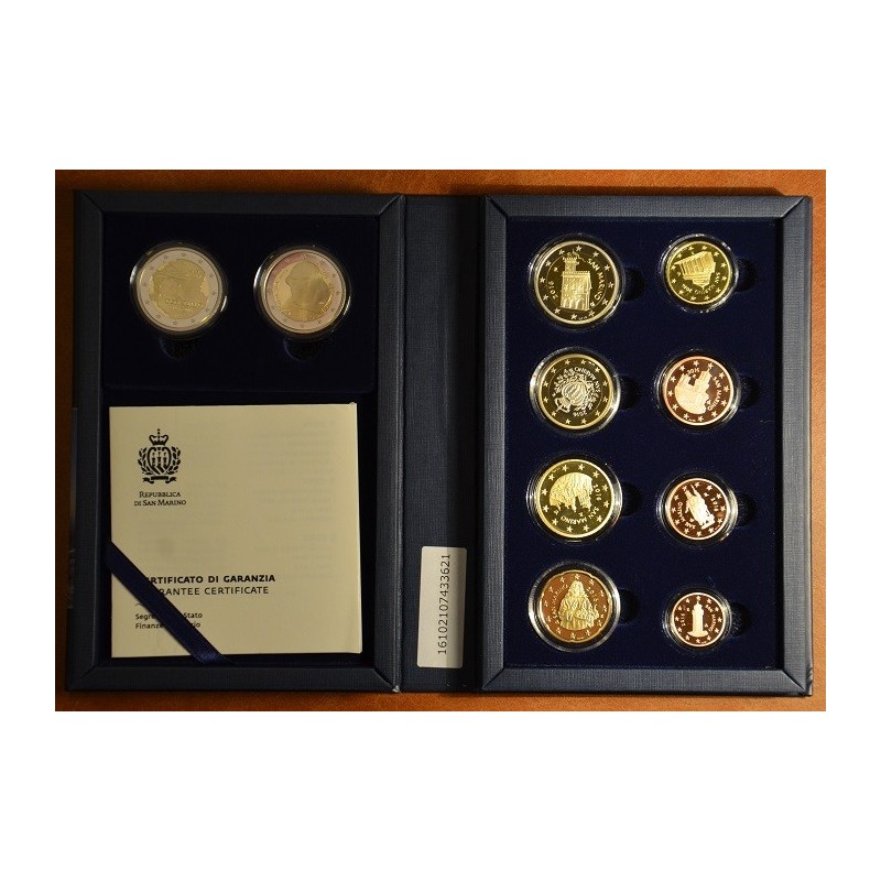 Euromince mince Sada 10 mincí San Marino 2016 (Proof)