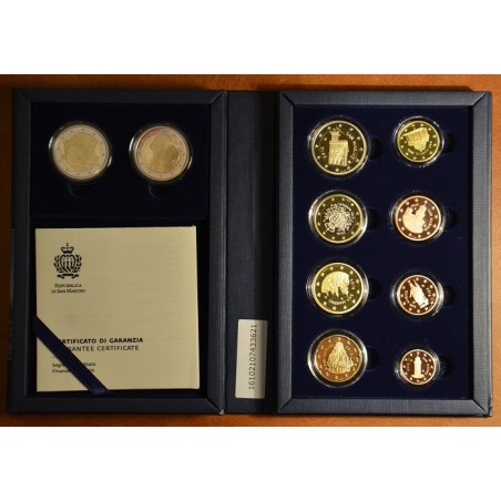 euroerme érme 10 részes forgalmi sor San Marino 2016 (Proof)