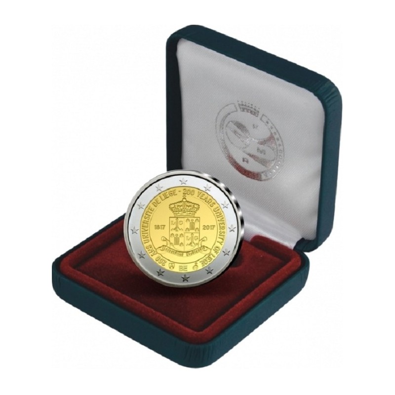Euromince mince 2 Euro Belgicko 2017 - Univerzita v Liege (Proof)